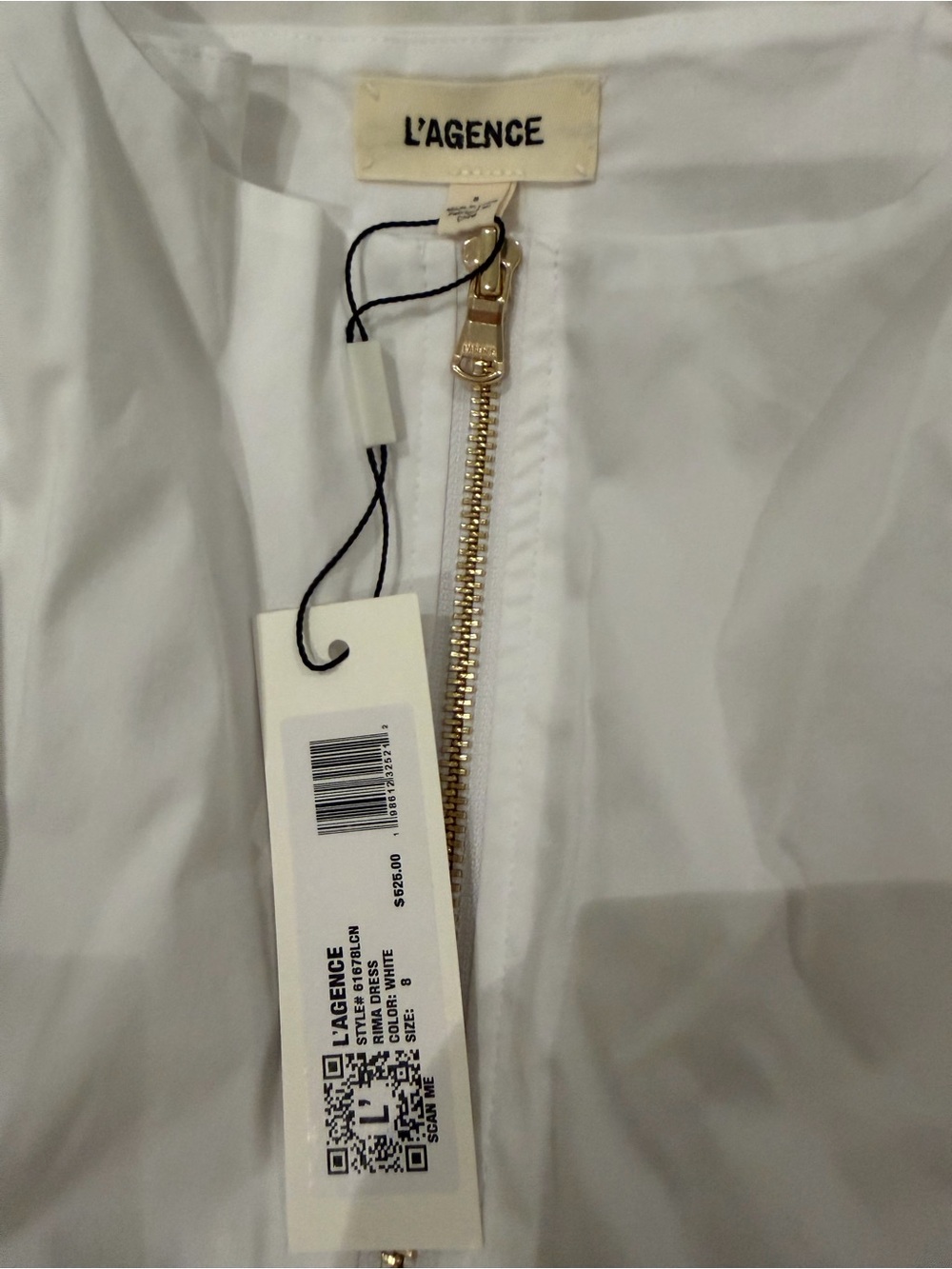 L'AGENCE White Rima Zip-Front Belted Midi Skirt - Picture 2 of 3